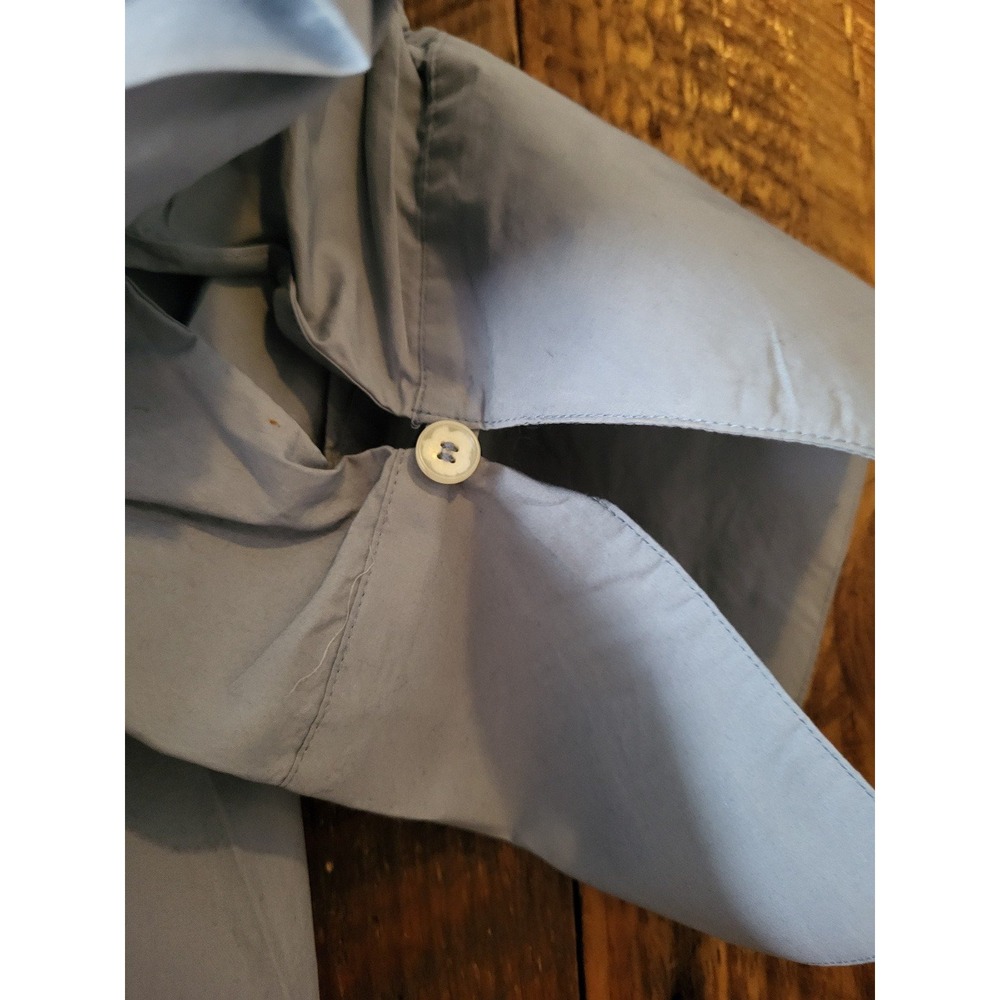 Free People ‘Brown Eyed Girl’ Poplin Blue Blouse ~ EUC 💜 - Picture 6 of 7